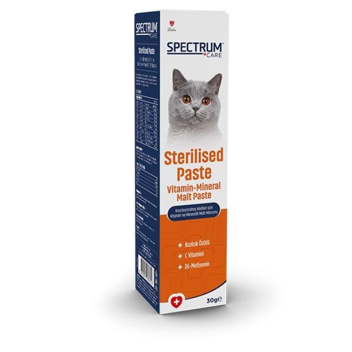 Sterilised Paste Kısırlaştırılmış Kediler için Vitamin ve Mineralli Malt Macunu 24 X 30 GR