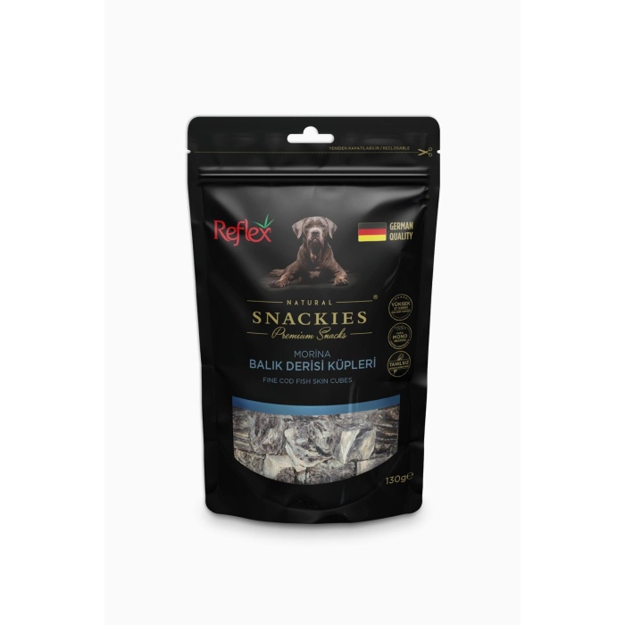REFLEX SNACKIES MORİNA BALIK DERİSİ KÜPLERİ 130 G X 16 ADET