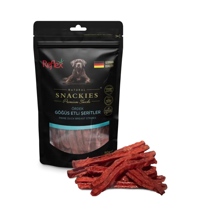 REFLEX SNACKIES ÖRDEK GÖĞÜS ETLİ ŞERİTLER 90 G X 16 ADET