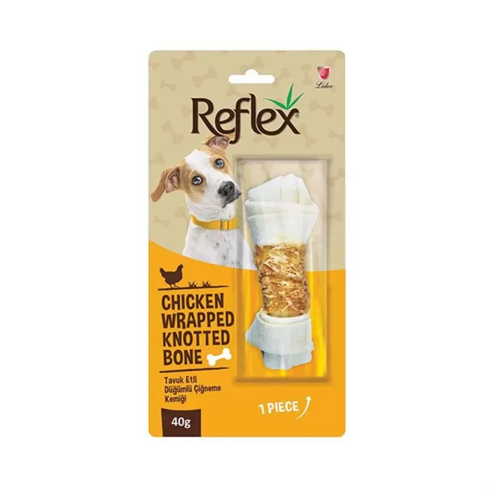 REFLEX TAVUK ETLİ DÜĞÜMLÜ KEMİK 40 GR X 10 ADET
