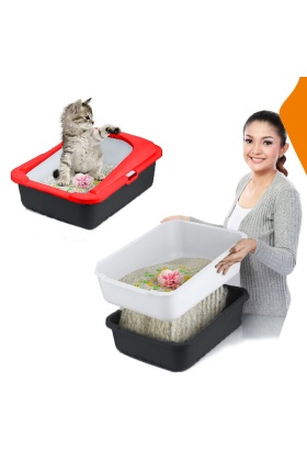 Elekli Kedi Tuvaleti Kırmızı