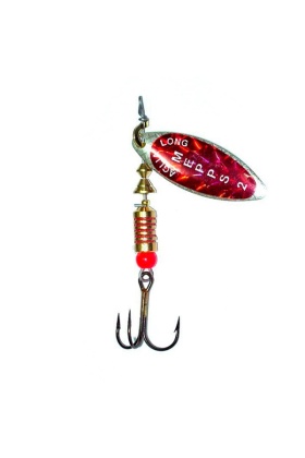 Alabalık Turna Döner Olta Kaşık - Mepps - Aglia Long Redbo Gümüş-Kırmızı No:2