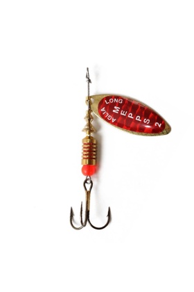 Alabalık Turna Döner Olta Kaşık - Mepps - Aglia Long Redbo Altın-Kırmızı No:2