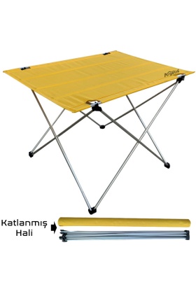 54001 Argeus Katlanabilir Alüminyum Masa /Sarı
