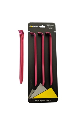 Alpinist Alüminyum 6061 Çadır Kazığı 16 cm Kırmızı 4lü