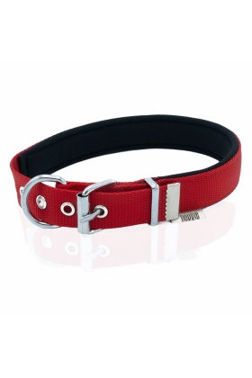 Doggie Konfor Dokuma Boyun Tasması Kırmızı 2.5*42-50 cm (DSBT-2510 L)