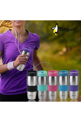 Kahve Termosu - 0,45 LT - Çelik - Penguen - Mor (PNG-3026)