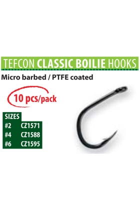 CZ 1595 Tefcon Klasik Boilie Olta İğnesi #6 (10 Parça)