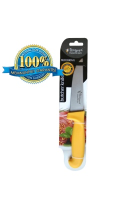 Mutfak Bıçağı - Plastik Ergonomik Sap - No: 6 - Sarı (PNG-1551-6)