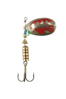 Alabalık Turna Döner Olta Kaşık - Ilba Bubble B20113 - Gümüş/Kırmızı - No:3