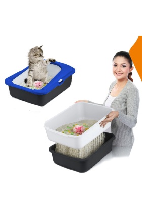 Elekli Kedi Tuvaleti Mavi