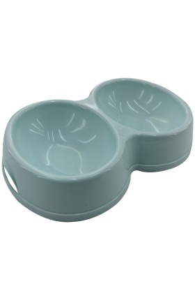 8566 Çiftli Kedi/Köpek Mama Kabı Su Yeşili