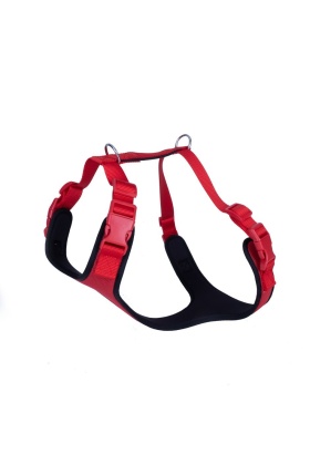 Doggie Havalı Dokuma Göğüs Tasması Kırmızı 2.0*55-65 cm (ADGT L)