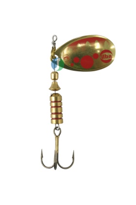 Alabalık Turna Döner Olta Kaşık - Ilba Bubble B20212 - Altın/Kırmızı - No:2