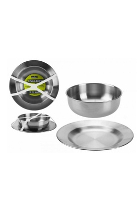Summit Paslanmaz Çelik Tabak ve Kase Seti