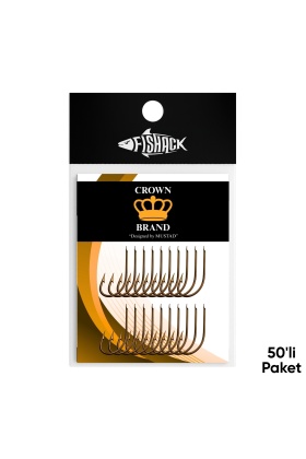 Olta İğnesi - Crown - 17104 - Bronz - No: 1  (50li Paket)