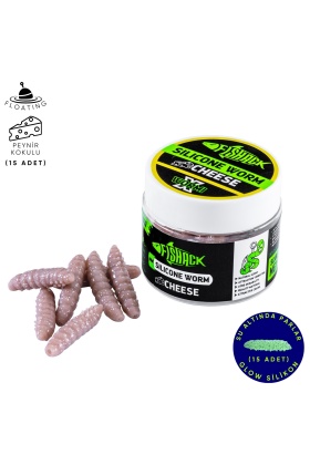 Yüzen Silikon Kurt - Glow Alabalık Yemi - 37mm - Peynir Kokulu - Kahverengi - Trout Bait