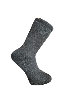 Kuzu Yünü Havlu Erkek Çorabı - Huskey - Gri - No: 41-44 (13903)