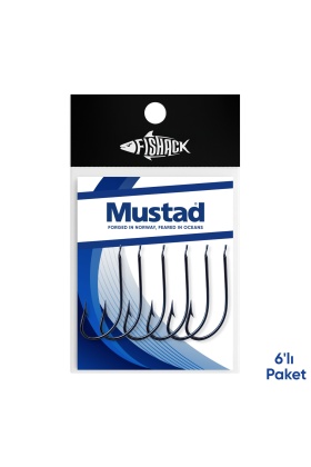 Olta İğnesi - Mustad - 2300 - Lacivert - No: 2  (6lı Paket)