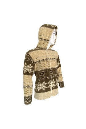 Kapşonlu Polar Ceket - Thermoform - Kahverengi