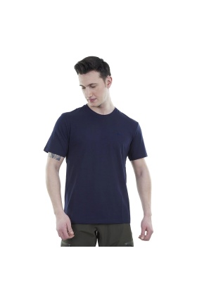 Erkek Tişört - Pamuklu Spor Tişört - Lucid - Lacivert (600616)