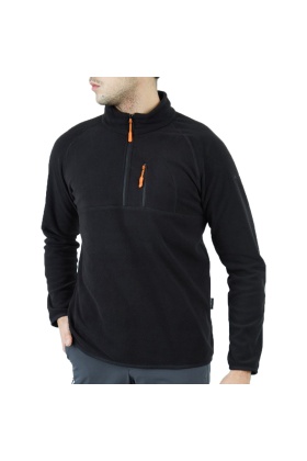 Alpinist Gamma Fermuarlı Erkek Polar Sweet Siyah (600508)