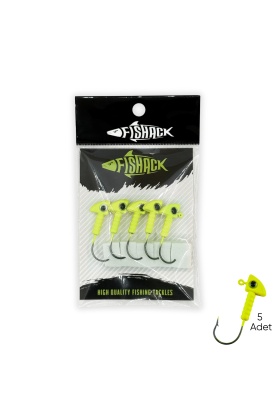 Kurşunlu Jighead Zoka - 7g - Fishack - Açık Yeşil (XHA06) - 5 Adet