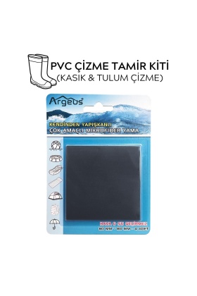 PVC Çizme Tamir Yaması - Antrasit - Tulum Çizme / Kasık Çizme