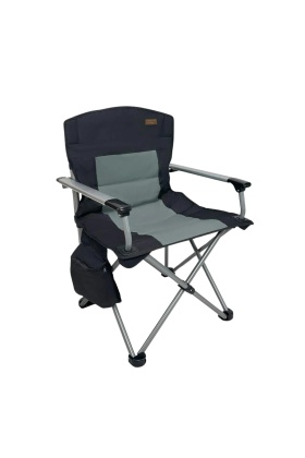 Katlanır Kamp Piknik Sandalyesi - Madfox Journey - Siyah/Gri - 547284 - Taşıma Çantalı