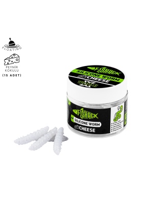 Yüzen Silikon Kurt - Glow Alabalık Yemi - 37mm - Peynir Kokulu - Beyaz - Trout Bait