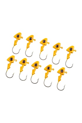 Jighead - Zoka - Kurşunlu Olta İğnesi - (XH-A 07) - Sarı - 6 Gr - 10 Adet