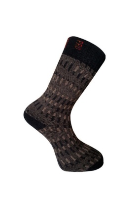 Kuzu Yünü  Havlu Erkek Çorabı - Yupik - Kahverengi - No: 41-44 (13906)