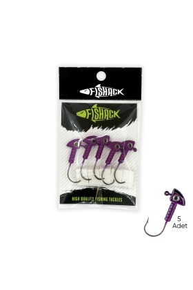 Kurşunlu Jighead Zoka - 7g - Fishack - Mor (XHA06) - 5 Adet
