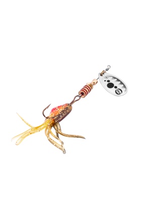 Alabalık Turna Döner Olta Kaşık - Ilba Bubble Yem 390133 - Gümüş/Siyah - No:3