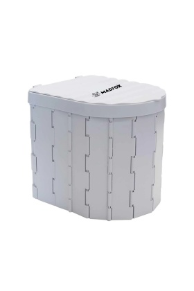 Katlanabilir Portatif Kamp Tuvaleti - Madfox Bi-Pot - Gri - 547218