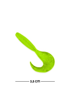Silikon Kurt Yem - 35mm - Fluo Yeşil - Yumy (18035-SM024-03)