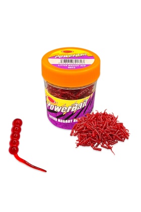 Silikon Kurt Balık Yemi - Kokulu - Maggot - Kırmızı - Power Bait (9953)