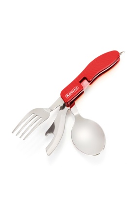 Kamp Çatal&Kaşık&Bıçak Seti - Orcamp - Kırmızı (OUT-1350)
