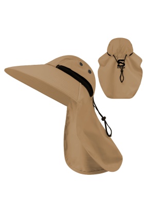 Ense Korumalı Outdoor Şapka - UV Korumalı - Bej - Savage