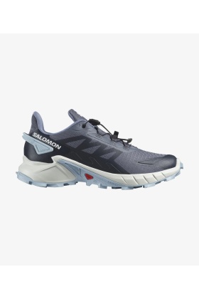 Salomon Supercross 4 Kadın Koşu Ayakkabısı - Grisaille/White/Cashmere Blue