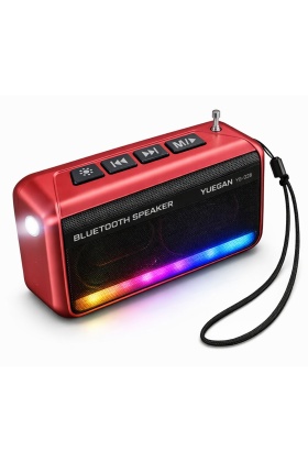 Fm Radyo - Bluetooth Hoparlör - Müzik Kutusu - Kırmızı (YG-028)