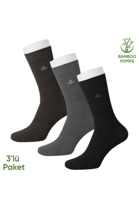Bambu Erkek Soket Çorap - 3 Çift - Dikişsiz - Biga - 17619 - Set 2