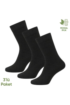 Modal İplik Erkek Soket Çorap - 6 Çift - Dikişsiz - Atlas - 18002 - Set 6