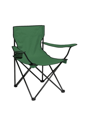 Katlanır Kamp Piknik Sandalyesi - Bardaklıklı - (DY.001) - Haki - Taşıma Çantalı