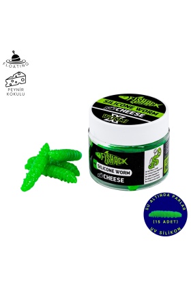 Yüzen Silikon Kurt - Glow Alabalık Yemi - 37mm - Peynir Kokulu - Yeşil - Trout Bait