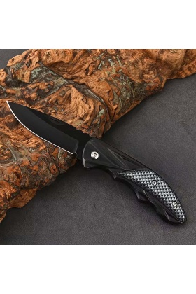 Katlanır Cep Çakısı - Kemer Klipsli - SDR-079 - Karbon