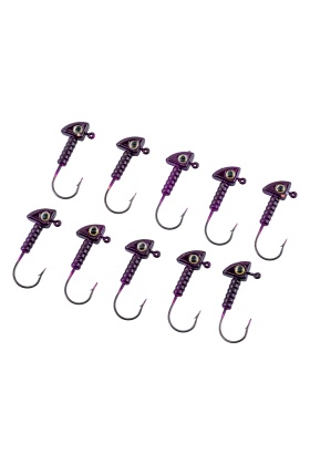 Jighead - Zoka - Kurşunlu Olta İğnesi - (XH-A 06) - Mor - 8 Gr - 10 Adet