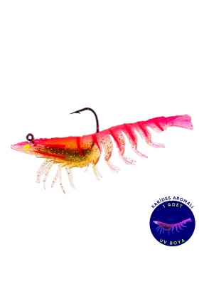 Silikon Karides Yem - 7g 75mm - Fishack Krillax - UV Boyalı - Candy Shrimp