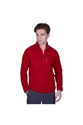 Alpinist Gamma Fermuarlı Erkek Polar Sweet Bordo (600508)