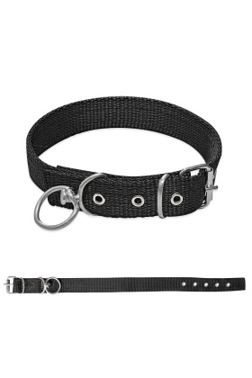 Savex Dokuma Köpek Boyun Tasması Siyah 2.5*50 cm